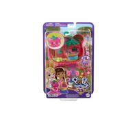 Polly Pocket - Coffret Maison Ourson Fraise avec Jardin - Pique Nique, aventures surprises - Set Mini Figurines + carte animaux