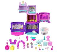 Polly Pocket Coffret Multifacettes Gâteau Anniversaire Thème Licorne avec 2 Mini-Figurines, 3 Étages, 25 Surprises Thématiques, Jouet Enfant, A Partir De 4 Ans, HHJ11
