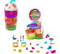 Polly Pocket Coffret Multifacettes Smoothie , Mini-Figurines Polly et Shani, 25 Accessoires Surprise, Emballage fermé, Jouet pour Enfant, HFP99