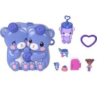 Polly Pocket Coffret Oursons et Myrtilles, jouet de voyage avec 1 mini-figurine, un animal et des accessoires sur le thème des fruits, JKC48