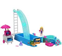 Polly Pocket Coffret Piscine Toboggan avec mini-figurine de 7 cm et accessoires, jouet enfant, édition 2019, FTP75