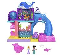 Mattel Coffret Polly Pocket Pollyville Aquarium – 2 poupées, voiture, 11 accessoires (HKW15)