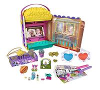 Polly Pocket Coffret Popcorn Surprises, Mini-cinéma, Mini-Figurines Polly et Lila et Plus de 15 Accessoires, Jouet pour Enfant, édition 2021, GVC96