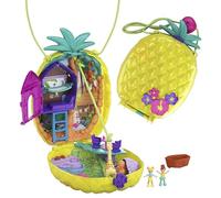 Polly Pocket Coffret Sac à Surprises Ananas avec Mini-Figurines Polly et Lila, Accessoires et Autocollants, Jouet Enfant, édition 2020, GKJ64