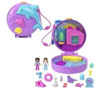 Hot Wheels Coffret Polly Pocket – Sauvetage du dauphin – 2 mini-figurines et animaux
