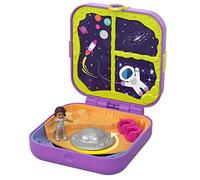Polly Pocket Coffret Secret Shani dans l'espace avec Mini-Figurine, 3 Surprises, Accessoires et Autocollants, Jouet Enfant, GDL84 Multicolore