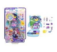 Polly Pocket Coffret Soirée Pyjama Chouette avec 2 Figurines, 12 Accessoires, 2 Accessoires Qui Changent De Couleur, Jeu D’Eau, Jouet Enfant, Dès 3 Ans, HKV37
