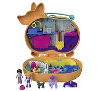 Polly Pocket Coffret Univers Hôtel de Corgi, Mini-Figurines Polly, Shani et Leurs 2 Chiens, Surprises incluses, Jouet pour Enfant, GTN13