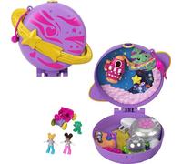 Polly Pocket Coffret Univers L’Exploration de Saturne, Mini-Figurines Polly et Shani, Accessoires et Autocollants Inclus, Jouet pour Enfant, GKJ51