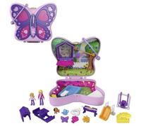 Polly Pocket Coffret Univers Le Jardin Papillon, Mini-Figurines Polly et sa Maman, 5 Surprises et 12 Accessoires, Jouet pour Enfant, GTN21