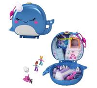Polly Pocket Coffret Univers Le Voyage en Arctique, Mini-Figurines Husky, Ours, Polly et Lila, Surprises et Autocollants Inclus, Jouet pour Enfant, GKJ52