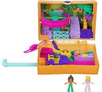 Polly Pocket Coffret Univers Safari dans la Jungle, Mini-Figurines Paresseux, Polly et Shani, Surprises et Autocollants Inclus, Jouet pour Enfant, GKJ53