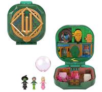 Polly Pocket Coffret Wicked Collector avec Mini-Figurines, 2 Accessoires thématiques, lieux emblématiques (Shiz et Oz), Glinda, Elphaba et Le Magicien, JFV04