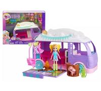 Polly Pocket – Ensemble de jeu pour poupée et animal de compagnie, jouet de voyage Camping-car