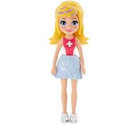 Polly Pocket Grande Figurine 7 cm avec tenue tendance, Polly, Shani ou Lila, modèle aléatoire, jouet enfant, FWY19