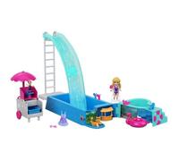 Polly Pocket Coffret Piscine Toboggan avec mini-figurine de 7 cm et accessoires, jouet enfant, édition 2019, FTP75
