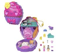 Polly Pocket Mini-Univers Coffret Le Café Cupcake Petite Douceur avec 2 Mini-Figurines Et 13 Accessoires, Jouets De Voyage, Jouet Enfant, Dès 4 Ans, HKV31