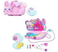 Polly Pocket Polly Pocket-Coffret 2 en 1 Lapin-avec 2 figurines et 12 accessoires