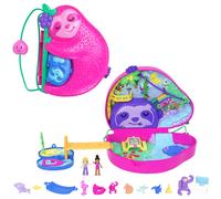 Polly Pocket Polly Pocket-La Famille des Paresseux-Coffret 2 en 1, jouet de voyage