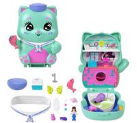 Polly Pocket – Coffret de voyage Chaton Marin JCR37 – 1 mini-figurine, chats et accessoires
