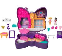 Polly Pocket Scène à scintillement de rubans Coffret, 2 figurines et accessoires inclus