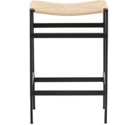 Polly tabouret de bar tresser naturel, noir