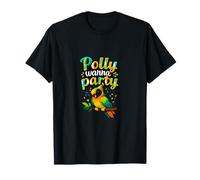 Polly Wanna Party Perroquet Pun Mignon Graphique de la Faune T-Shirt