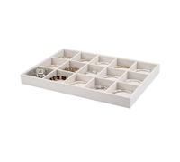 Polmart Organisateur de bijoux empilables à 15 grilles/rangement/panneaux d'affichage