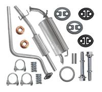 POLMOstrow Pot d’échappement central et Pot d’échappement arrière pour Toyota Yaris 1 I P1 1.0 Hayon 1999-10.2005