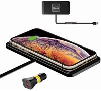 Polmxs Wireless Car Charger, 15w Diy Fast Wireless Charger With Qc 3.0 Car Charger Compatible With Airpods, Iphone 14/13/12/11/X, Samsung S22/S21/S20 (30cm Cable)
