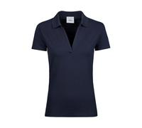Polo à col en V femme Tee Jays Bleu L