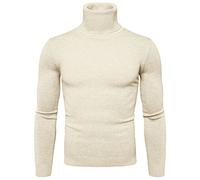 Polo à col roulé pour homme - Coupe ajustée - Col roulé - Col roulé - Style décontracté - Col roulé, 0A-WH2, XXL