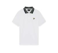 Polo à col tartan Lyle & Scott Blanc L