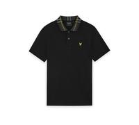 Polo à col tartan Lyle & Scott Noir L