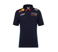 Polo à Manches Courtes Officiel Oracle Red Bull Racing Enfant Teamline Max Verstappen - Bleu (FR/ES, Âge, 14 Ans, Taille Normale, Ciel Nocturne)