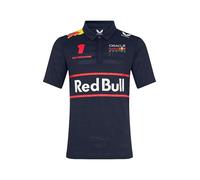 Polo à Manches Courtes Oracle Red Bull Racing Teamline pour Homme, Max Verstappen - Ciel Nocturne