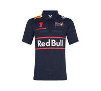 Polo à Manches Courtes Oracle Red Bull Racing Teamline pour Homme, Max Verstappen - Ciel Nocturne (FR/ES, Alpha/Lettres, 3TG, Taille Normale, Taille Normale, Bleu)