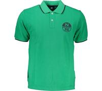 Polo à manches courtes pour homme : Polo vert avec détails contrastés, taille : S Couleur : Verde
