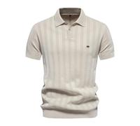 Polo à Manches Courtes pour Hommes Summer Casual Colour Block Lapel Knit Polo Fashion Zip/Button Business Shirt Outdoor Sports Rugby Tennis Shirt