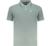 Polo à manches courtes pour hommes, vert, avec détails contrastés et application, taille : S Couleur : Verde
