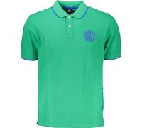 Polo à manches courtes pour hommes, vert, avec détails contrastés et logo imprimé, taille : S Couleur : Verde