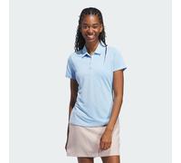 adidas Femme Women's Solid Performance Short Sleeve Polo Shirt, Clear Sky, XL