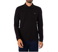 Timberland Homme Polo À Manches Longues Coupe Slim avec Logo Brodé, Black, M