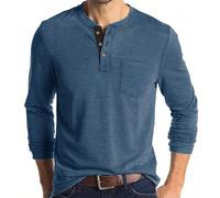 Polo à manches longues décontracté et sport pour hommes FEIAO, avec col zippé bicolore, léger, peut être porté seul ou en couche, confortable pour le port quotidien L,M,S,XL,XXLÉtoffe