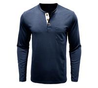 Polo à manches longues décontracté et sport pour hommes FEIAO, avec col zippé bicolore, léger, peut être porté seul ou en couche, pour un port quotidien décontracté L,M,S,XL,XXLÉtoffe
