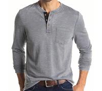Polo à manches longues décontracté et sportif pour hommes FEIAO, avec col zippé bicolore, léger, peut être porté seul ou en couche, confortable et pratique pour un usage quotidien L,M,S,XL,XXLÉtoffe