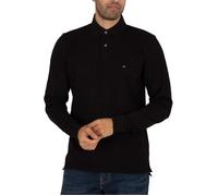 Tommy Hilfiger Homme Polo Manches Longues Regular Basic, Noir (Black), S