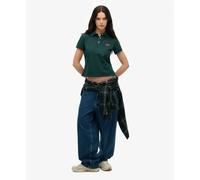 Superdry Ath Essential Graphic Short Sleeve Polo Vert XS Femme