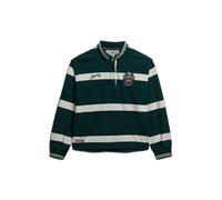 Polo à rayures manches longues femme Superdry Crest Vert S