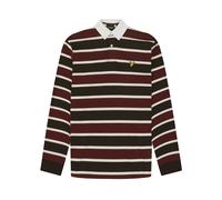 Polo Ã rayures manches longues Lyle & Scott Rouge M